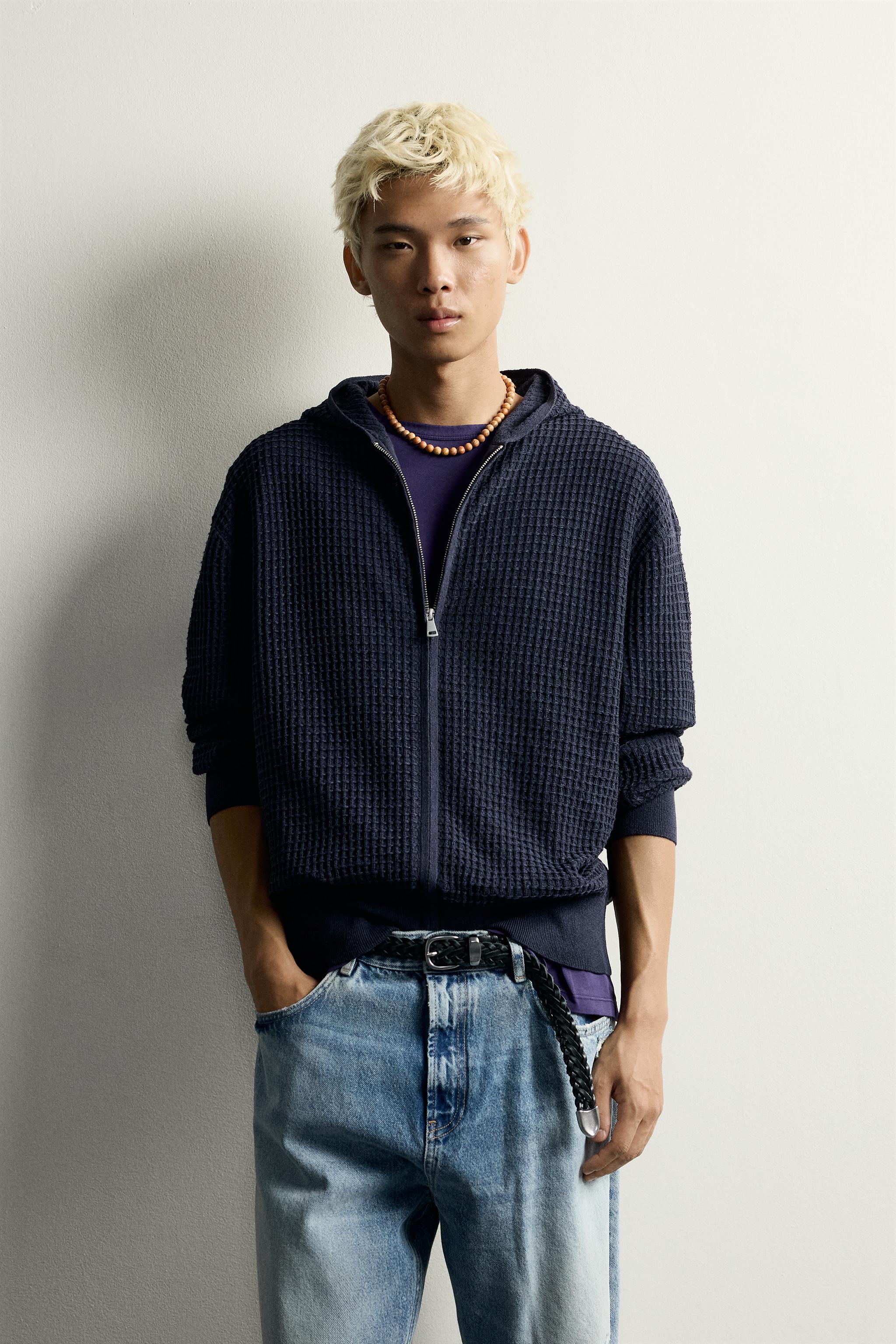 WAFFLE TEXTURE HOODIE